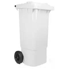 GENERICO - Contenedor de basura CDR con Ruedas 80 Litros Blanco