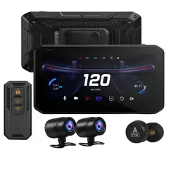 GENERICO - Usb Carplay Dvr Portátil Motos Camaras 2k Wifi Bluetooth Gps