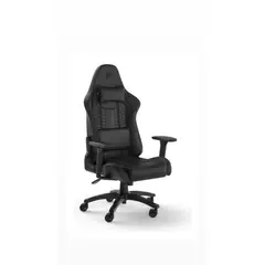 CORSAIR - Silla Gamer TC100 Polipiel Negro Ergonómica Reclinable