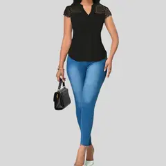YURELKSHOP - BLUSA MANGA CORTA HOMBROS DESCUBIERTOS
