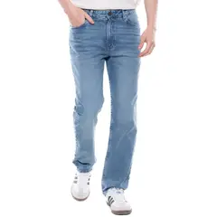 COLOR BLUE - Fremont/Regular Fit Jeans Tono Medio Con Desgastes