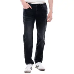 COLOR BLUE - Black Brixton/Slim Fit Jeans Con Desgastes