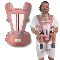AMERICAN GENERICS - Cargador Silla Asiento Ergonomico Canguro Porta Bebe 3 En 1