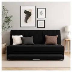 GENERICO - Sofa cama tarima Gregor, Negro