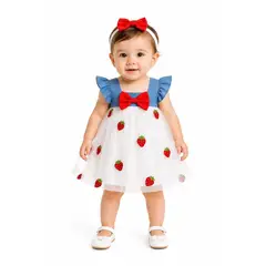 LUSOLSI - Prendas niñas ropa conjuntos vestidos niñas malla con estampado de moras,