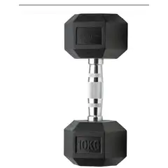 GENERICO - Par Mancuernas Hexagonales Encauchetadas 10 Kg