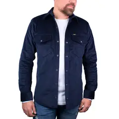 LEC LEE - Camisa en Pana para Hombre - Azul Azul oscuroM