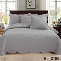 ROYALE SAN MARTY - Sobrecama Bordado King(2X2) Royale San Marty, 5 Piezas.