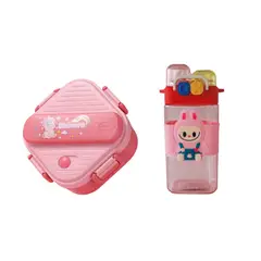 GENERICO - Lonchera Infantil Térmica Hermética + Cubiertos + Termo Niños Premium