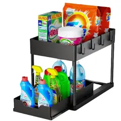 GENERICO - Organizador Cocina 2 Niveles Extraible Rack Baño Gabinete