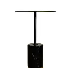 GENERICO - Mesa auxiliar Athenas Mármol negro y sobre metálico