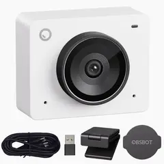 OBSBOT - Mini Webcam Meet 2 Blanco Nube Camara Web 4k