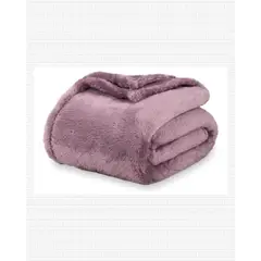 SIRENITAS - Cobija térmica sherpa 170x2m Cama Sencilla Pie de cama Moraleche