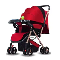 FRAGOLA KIDS - Coche Paseador Bebe Reversible Vinotinto Juguete Mosquitero