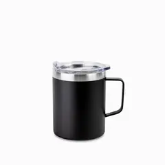 AMBIENTE GOURMET - Mug doble pared en acero negro 400ml