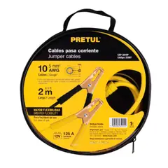 PRETUL - Cables pasa corriente 2 m, 125 A, 10 AWG, (22807)