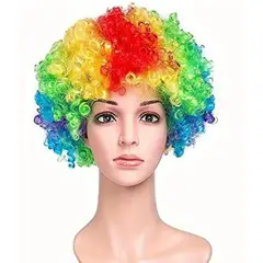 GENERICO - Peluca Afro Colorida Para Payaso Disfraz Carnaval