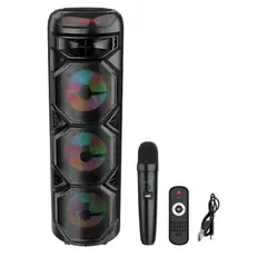 SEISA - Parlante Torre De Sonido Recargable 8” Dos Micrófonos