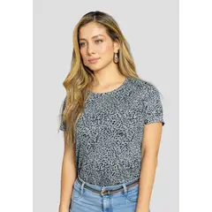 MARKETING PERSONAL - Camiseta Mujer Estampado Gris Mp 112230