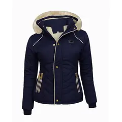 MODA EN CIRCUITO - Chaqueta Impermeable Corta Para Mujer Forrada en Ovejero