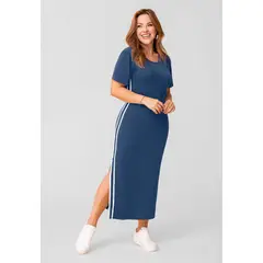 MARKETING PERSONAL - Vestido Largo Mujer Azul Profundo Mp 112017