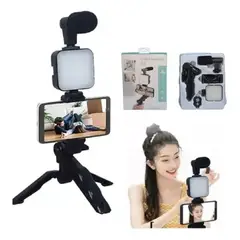 GENERAL - Estabilizador Soporte Celular Luz Led Blog Video AY49