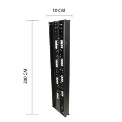 SIEMON - Organizador Vertical Doble 10cm VCM1A-04D-1-45 45 UR