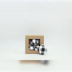 NAVILANDIA - SET X 4 BOLAS 8CM CUADROS NEGROBLANCO