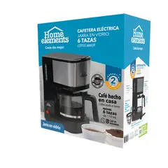 GENERICO - Cafetera 6 Tazas Jarra De Vidrio