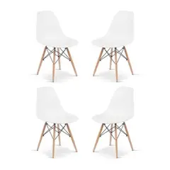GENERICO - Sillas Eames Comedor X4 Color de la estructura silla Color Blanco