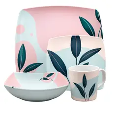 KITCHENWARE - VAJILLA EN MELAMINA ASTER DISEÑO PLANTAS