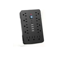 INNOVA - Multitoma 17 En 1 Regleta Eléctrica 11 Tomas 6 USB Carga Rápida USB-c