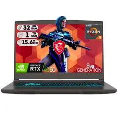 MSI - Portatil Gamer Thin A15 AMD Ryzen 9-8945HS RAM 32GB SSD 1TB RTX 4060 8GB