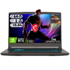 MSI - Portatil Gamer Thin A15 AMD Ryzen 9-8945HS RAM 64GB SSD 1TB RTX 4060 8GB
