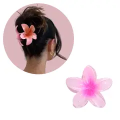 GENERICO - Pinza Caimán Gancho Flor Hawaiana Pelo Cabello