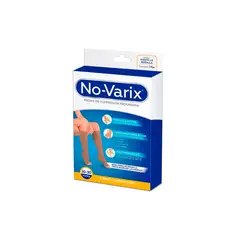 NO VARIX - Medias unisex 20-30 mmHg opaca puntera abierta Talla M Beige