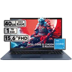 ASUS - PORTÁTIL VIVOBOOK 15 INTEL CORE I5-13420H 40GB RAM 1TB SSD 15,6" FHD QUIET BLUE