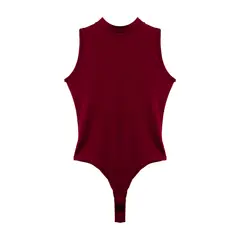 SYK - Body Para Mujer Manga Sisa Espalda Descubierta