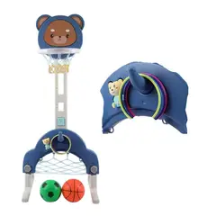 GENERICO - Cancha Infantil 3 En 1 Baloncesto Fútbol Y Aros Niños