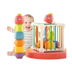 GENERICO - Juguete Cubo Didáctico Con Jenga Y Bandas Elásticas