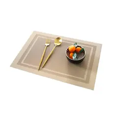 GENERICO - Individuales X 4 Unid Manteles Rectangular Pvc Mesa Comedor Lavables