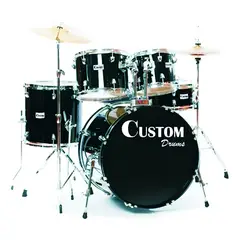 GENERICO - Batería Acústica Custom 5 Piezas con Platillos, Silla