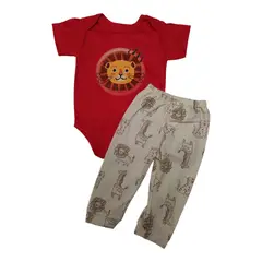 BABY MAS - CONJUNTO ROPA NIÑO MAMELUCO + PANTALON TL 3 A 9 MESES