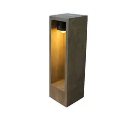 BUBINGA - Bolardos Concreto iluminación 60 cm alto x 15 cm ancho x 15 de produndidad