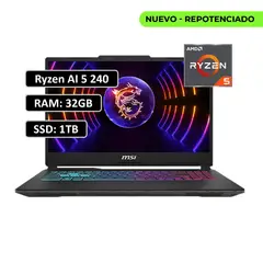 MSI - PORTATIL CYBORG AMD RYZEN AI 5 240 RAM 32GB DDR5 / SSD 1TB M.2 / RTX 5060 8GB