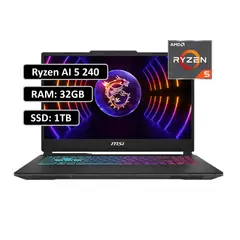 MSI - PORTATIL CYBORG AMD RYZEN AI 5 240 RAM 32GB DDR5 / SSD 1TB M.2 / RTX 5060 8GB