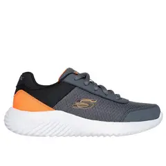 SKECHERS - Tenis Infante Bounder 403909L-CCOR Gris Naranja