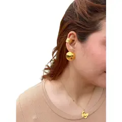 MERAKI - Aretes - Topos Acocados bañados en oro 24kt