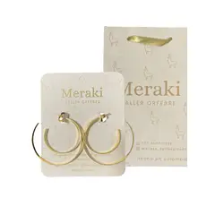 MERAKI - Aretes - Candongas planas bañadas en oro 24kt