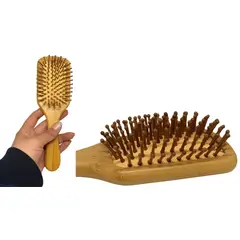 MAZUGI - Cepillo De Bambú Plano Para Cabello Cerdas en Bambú Peine